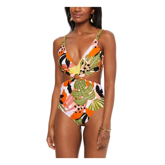 BAR III Other - BAR III Women's Green Removable Cups Cutout Ring One Piece Swimsuit XS